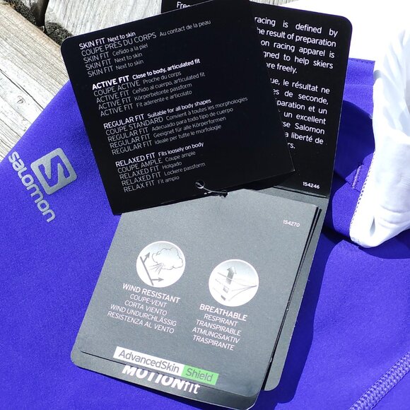 Salomon Momentum Softshell Pants White & Violet Purple Small Wind Resistant BNWT - Picture 7 of 14